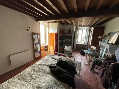 Coin salon dans l'établissement Old stone house Burgundy France
