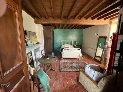 Un ou plusieurs lits dans un hébergement de l'établissement Old stone house Burgundy France