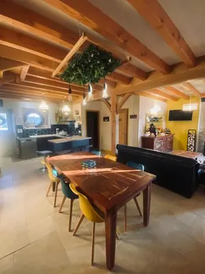 Cuisine ou kitchenette dans l'établissement La Longère des Oies