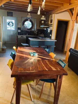 Cuisine ou kitchenette dans l'établissement La Longère des Oies