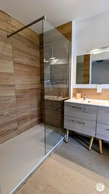 Salle de bains dans l'établissement Ô Coeur des Liens