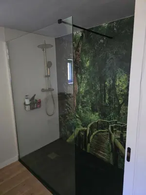 Salle de bains dans l'établissement Maison à la campagne