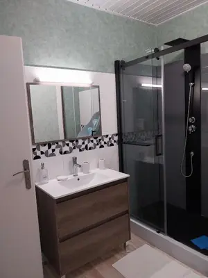 Salle de bains dans l'établissement Country apartment