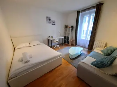 Un ou plusieurs lits dans un hébergement de l'établissement La Cité - Apt 2 Personnes, Proche de la Gare