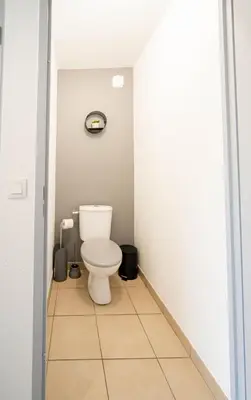 Salle de bains dans l'établissement L'echappée belle