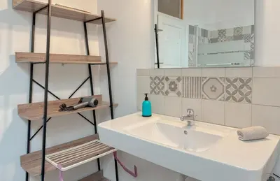 Salle de bains dans l'établissement Gîte Retour aux Sources