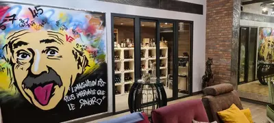 Coin salon dans l'établissement Loft 500M2