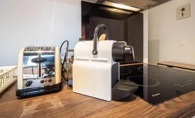 Cuisine ou kitchenette dans l'établissement Le Saint-Georges 3