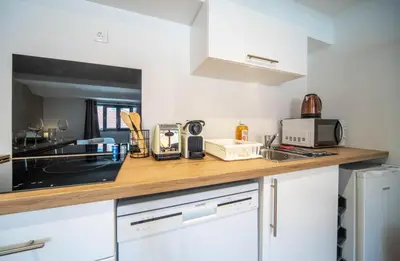 Cuisine ou kitchenette dans l'établissement Le Saint-Georges 6