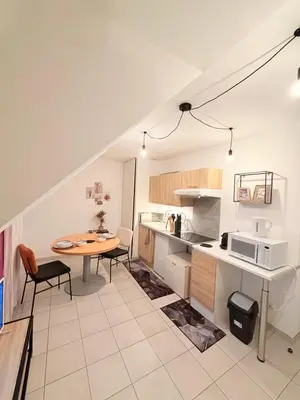 Cuisine ou kitchenette dans l'établissement Refuge idéal