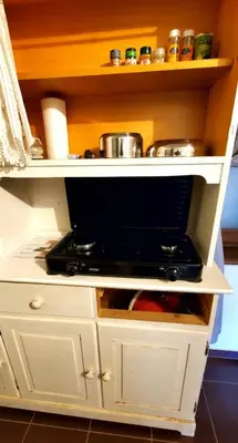 Cuisine ou kitchenette dans l'établissement Chambre d'Hôte de Rozessences