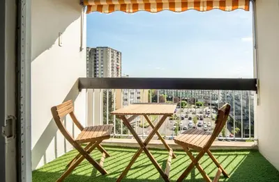 Balcon ou terrasse dans l'établissement Appartement 3 chambres - Chalon
