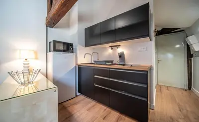 Cuisine ou kitchenette dans l'établissement Le concon saint georges