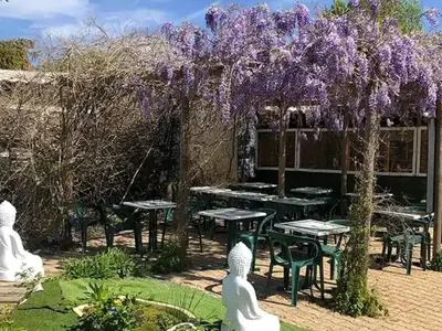 Jardin de l'établissement Mobil Home avec Terrasse à Saint-Boil pour 6 personnes - API-1-52-1145
