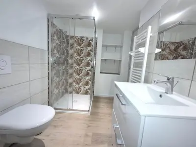 Salle de bains dans l'établissement Chez Helje