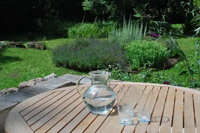Jardin de l'établissement Maison Le Feu Follet