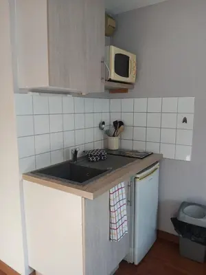 Cuisine ou kitchenette dans l'établissement Les Logis 205 in Paray