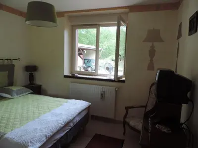 Un ou plusieurs lits dans un hébergement de l'établissement Holiday Home Villa Roland in Burgund 125m2 4 Sterne by Interhome