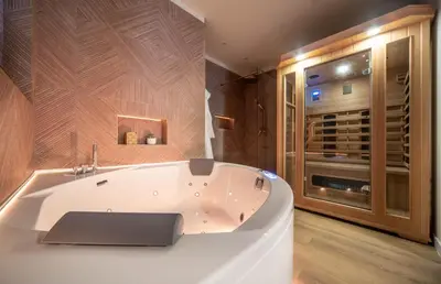 Salle de bains dans l'établissement L'Écrin