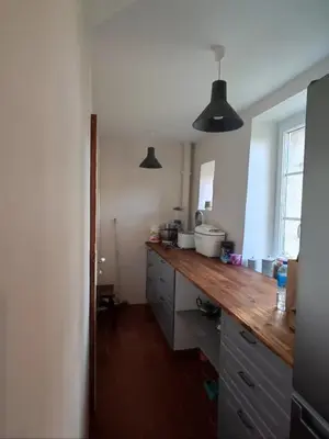 Cuisine ou kitchenette dans l'établissement Gite le Villaine