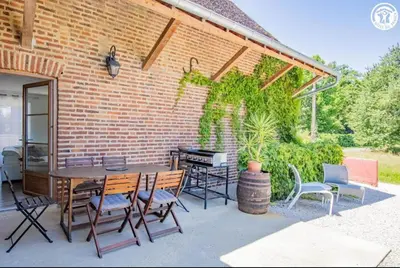 Balcon ou terrasse dans l'établissement Longère Bressane