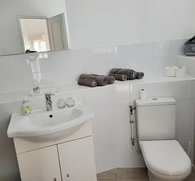 Salle de bains dans l'établissement L'Etalon, maison dans corps de ferme