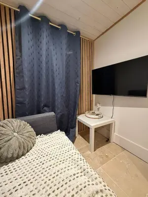 Télévision ou salle de divertissement dans l'établissement Le petit cocon de Jeannin