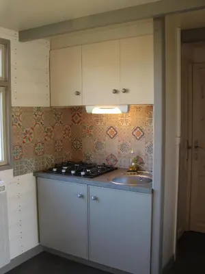 Cuisine ou kitchenette dans l'établissement ZEcamping 4 animaux acceptés avec piscine couverte et restaurant
