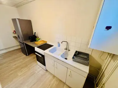 Cuisine ou kitchenette dans l'établissement Le Coudraie - Proximité RCEA - Montceau les mines