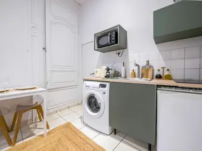 Cuisine ou kitchenette dans l'établissement Studio Chouette Dijon