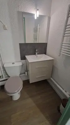 Salle de bains dans l'établissement Le Cosy 213 des Logis de Paray Studio Downtown