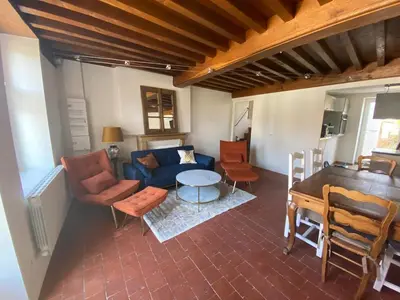 Coin salon dans l'établissement Rare maison de famille au cœur des Grands Crus