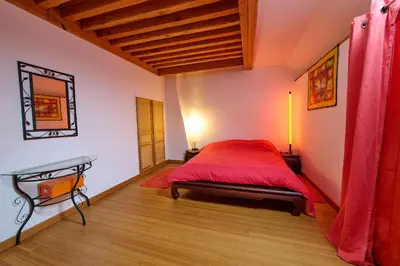 Un ou plusieurs lits dans un hébergement de l'établissement Chênesaint house in Morvan