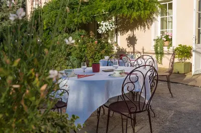 Jardin de l'établissement Hôtel Le Clos