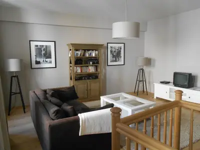 Coin salon dans l'établissement Maison De Charme En Bourgogne