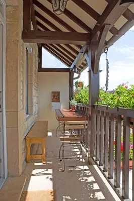 Balcon ou terrasse dans l'établissement Gite la Maison du Tonnelier