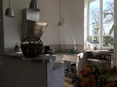 Cuisine ou kitchenette dans l'établissement Maison d'Hôtes Chandon de Briailles