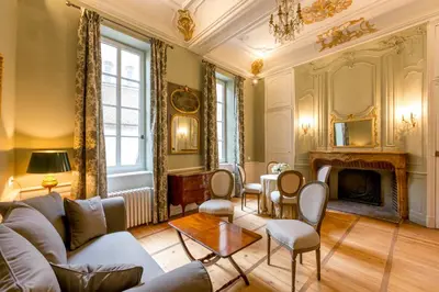 Coin salon dans l'établissement Les vignes blanches