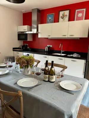 Cuisine ou kitchenette dans l'établissement La Maison des Belles Filles