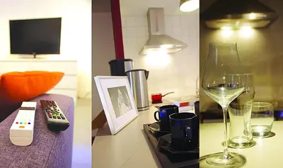 Télévision ou salle de divertissement dans l'établissement Le Petit St Lazare