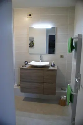 Salle de bains dans l'établissement Appartement Le Louvre