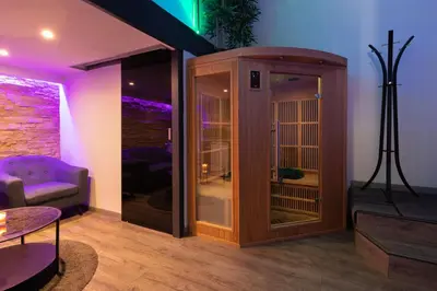 Coin salon dans l'établissement Spa-privatif