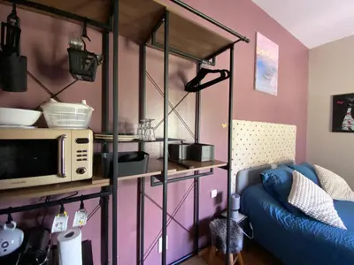 Coin salon dans l'établissement Gîte et Studios Les Barongères