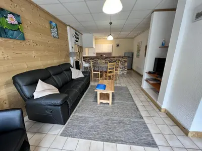 Coin salon dans l'établissement gîtes des planchettes