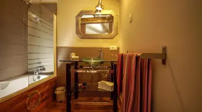 Salle de bains dans l'établissement La part des anges