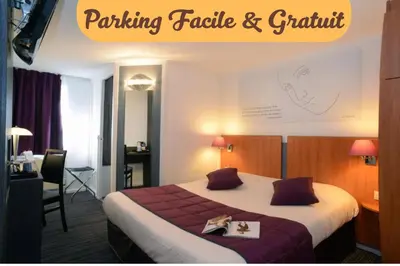 Un ou plusieurs lits dans un hébergement de l'établissement Hôtel Inn Design Dijon Est - Quetigny