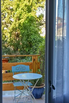 Balcon ou terrasse dans l'établissement Hôtel Saint Philibert