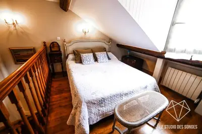 Un ou plusieurs lits dans un hébergement de l'établissement Chambre d'hôtes Le Petit Tertre