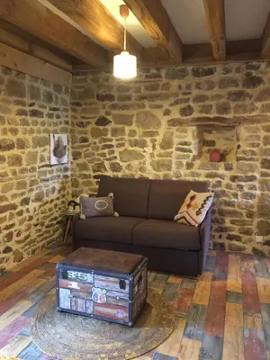 Coin salon dans l'établissement Morvan Séjours
