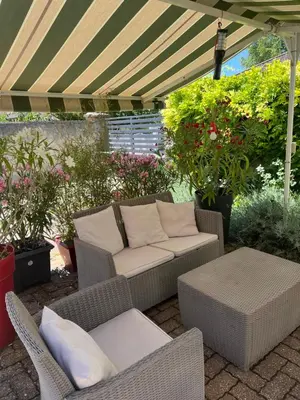 Jardin de l'établissement La Cuisine d'été de BeaunAmour
